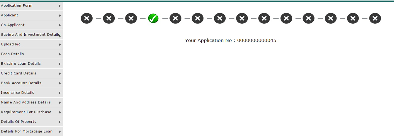 veriyfing application form option