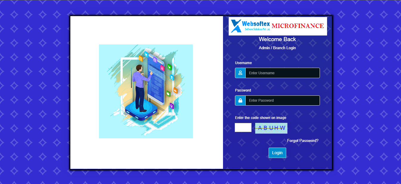 admin login page