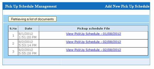 Pick Up Management