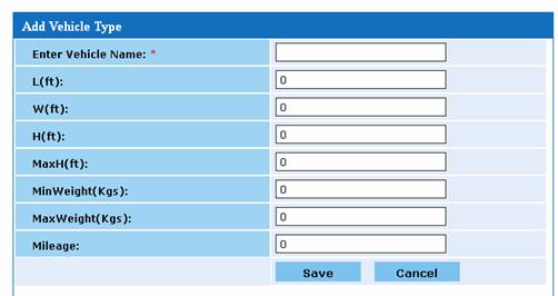 Manage Vehicle Type